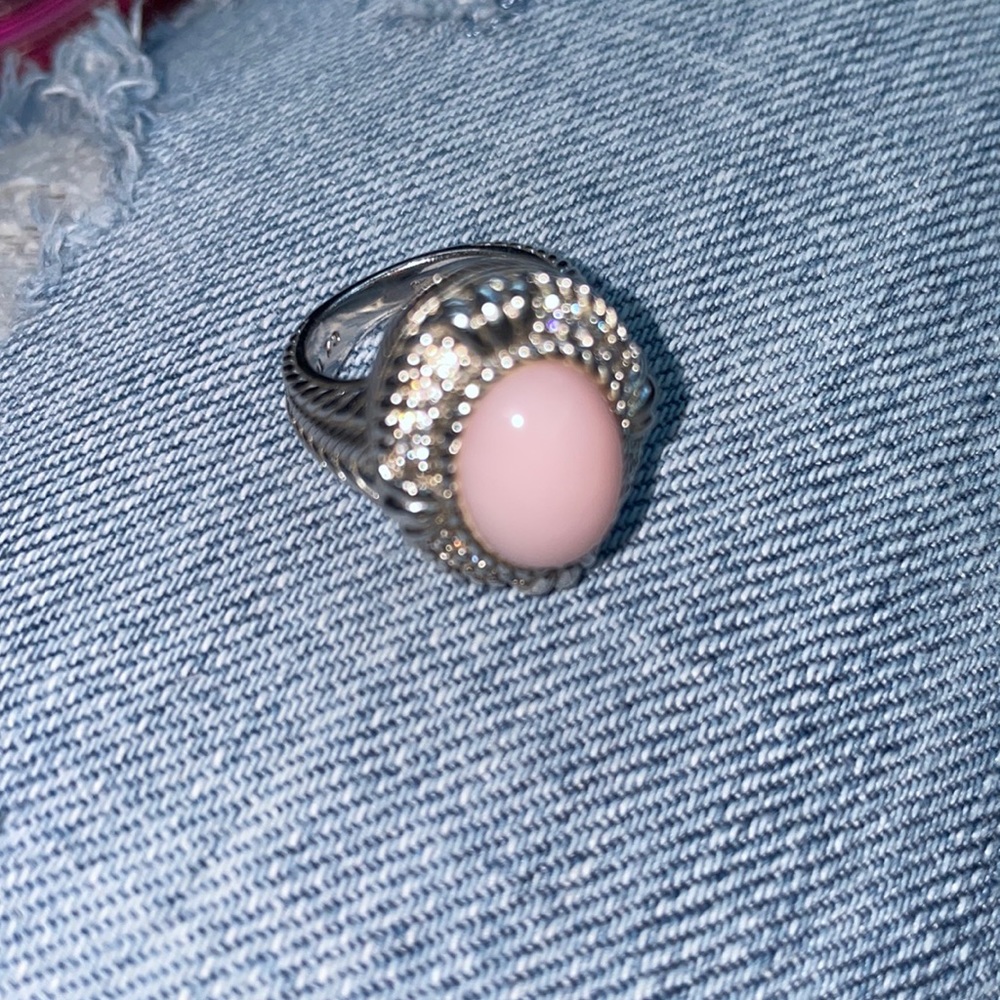 Judith Ripka pink stone ring